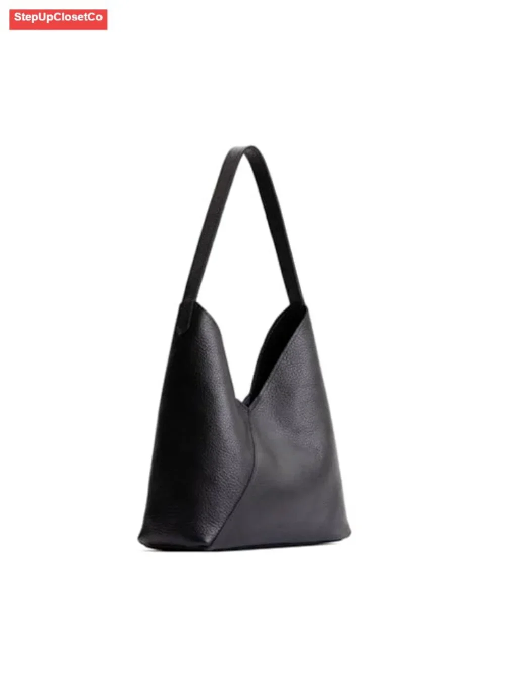 Handmade Full Grain Leather Slouchy Shoulder Bag with Magnetic Closure